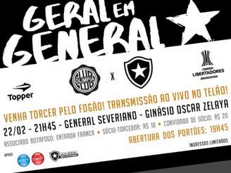 Imagem de divulgação do evento por parte do Botafogo (Foto: Divulgação-BFR)