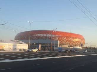 Arena Mordóvia lembra muito o Soccer City, estádio de Johanesburgo e principal palco da Copa de 2010 (Carlos Alberto Vieira)
