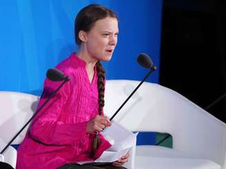 Ativista sueca Greta Thunberg discursa em cúpula do clima da ONU em Nova York
23/09/2019
REUTERS/Carlo Allegri