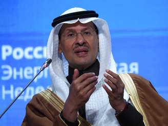 Príncipe Abdulaziz Bin Salman, ministro da Energia da Arábia Saudita, em conferência do setor em Moscou, Rússia 
03/10/2019
REUTERS/Evgenia Novozhenina
