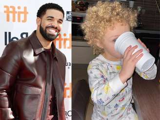 Drake e o filho Adonis