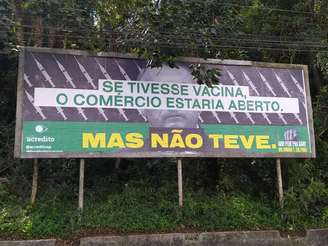 Outdoor do Movimento Acredito em São Bernardo do Campo/SP