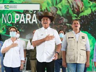 Jair Bolsonaro participa da cerimônia em Marabá, no Pará