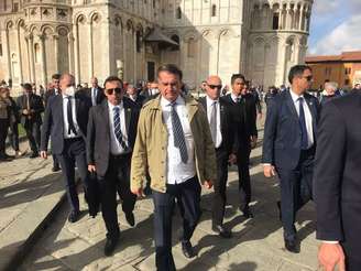 Bolsonaro visitou Pisa durante sua viagem pela Itália