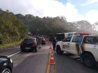 Acidente causou lentidão em rodovia