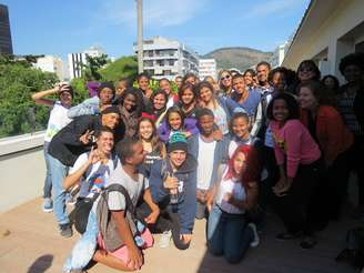 Jovens que participaram da construção coletiva do Partiu Papo Reto