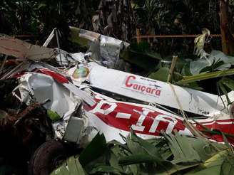 Avião agrícola caiu quando fazia a pulverização de plantações de banana, no Vale do Ribeira