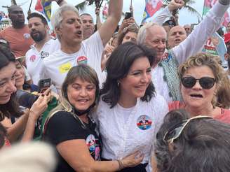 Tebet participou de ato na manhã deste domingo, 16, na orla da zona sul do Rio de Janeiro.