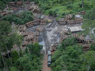 Imagem mostra o desmatamento ilegal na Terra Indígena Pirititi, em Roraima