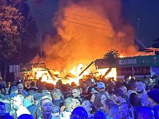 O incidente ocorreu durante a apresentação do cantor Thiaguinho. 