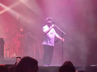 Silva em apresentação durante bloco em SP