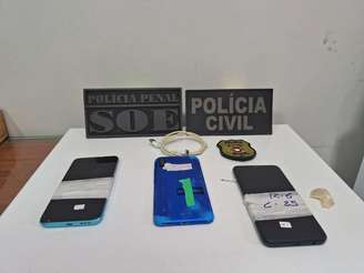 Polícia apreendeu celulares e chips com suspeito de ser mandante do crime