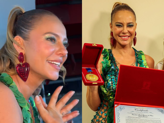 Paolla Oliveira fez seu último ensaio na quadra da Grande Rio.