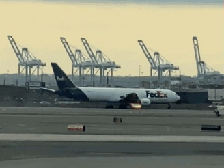 Motor de avião pega fogo após colidir com pássaro nos Estados Unidos