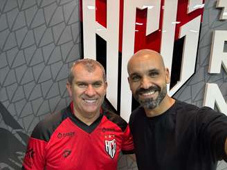 Cláudio Tencati e seu empresário, João Ricardo Sell. 