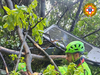 Ao menos 12 passageiros foram resgatados enquanto o teleférico foi interditado