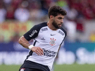 Yuri Alberto em ação pelo Corinthians. Atacante é dono da camisa 9 