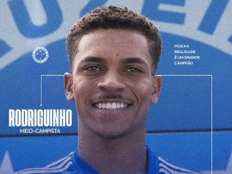 Rodriguinho é meio-campista e foi contratado pelo Cruzeiro em dezembro de 2024 