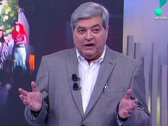 Datena em apresentaçao de programa na Rede TV! (Foto: Reprodução)