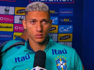 Richarlison concede entrevista após Brasil x Equador, pelas Eliminatórias da Copa do Mundo 