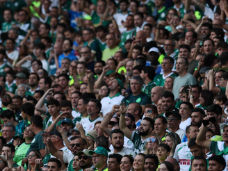 Torcida do Palmeiras em jogo contra o Flamengo, pelo 10ª rodada do Brasileirão 2025, no Allianz Parque