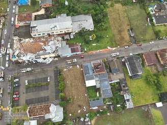 Cidade de Flores da Cunha foi uma das mais atingidas pelos efeitos da passagem de um ciclone extratropical no Sul do País