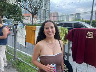 Ela veio dos Estados Unidos para ver o show no Brasil