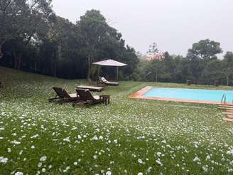 Temporal com granizo assustou moradores em Mairinque, interior de São Paulo