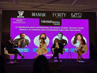 Painel ‘A tendência mais sustentável da moda? Durar.’ teve Gkay, Rapha Mendonça, Tatiana Jerabeck, Edu Santos e discutiu second hand.