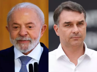 Lula e Flávio Bolsonaro