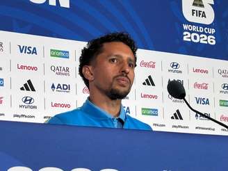 Marquinhos durante entrevista coletiva na véspera de Brasil x Japão pela Copa do Mundo