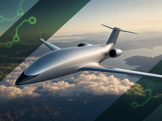 Imagemd e aviao produzida por IA