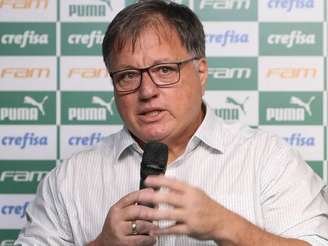 Anderson Barros em coletiva (Foto: Reprodução/X/Palmeiras)
