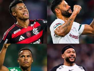 Foto: Gilvan de Souza / Flamengo | Lucas Merçon / Fluminense | Cesar Greco / Palmeiras | Rodrigo Coca / Corinthians
