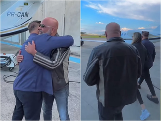 Rick e Bruno Avelar se encontraram horas antes do desaparecimento do helicóptero
