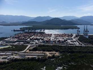Local onde será construído o novo terminal portuário em Santos, litoral de São Paulo, com capacidade de movimentar 3,5 milhões de TEUs por ano