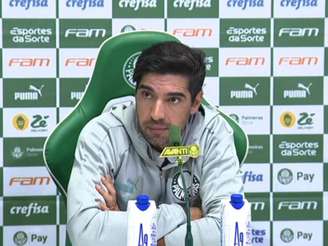 Abel Ferreira em coletiva de imprensa (Foto: Reprodução)