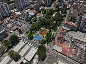 Imagem aérea do Parque Princesa Isabel, no Campos Elíseos, centro de São Paulo, onde será construída a nova sede do governo de São Paulo.