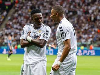 Kylian Mbappé e Vini Jr em atuação (Foto: Divulgação/Real Madrid)