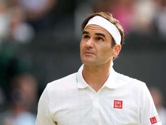 Roger Federer em Wimbledon
07/07/2021 Peter van den Berg-USA TODAY Sports