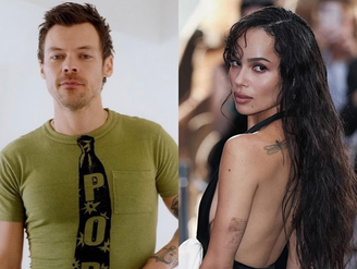 (Foto: X @harrysbrasil/Instagram @zoeisabellakravitz)