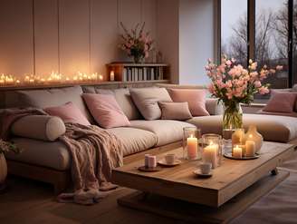 Sala iluminada, arrumada e com cores balanceadas: trânsito energético favorável
