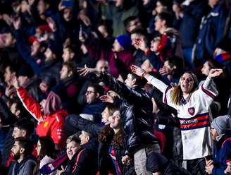 Torcedores do San Lorenzo em partida contra o São Paulo 