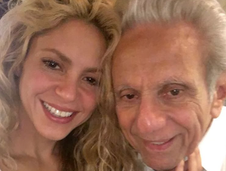 Shakira com o pai William Mebarak Chadid