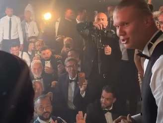 Haaland puxa remada viking em festa de casamento do goleiro italiano Donnarumma – Reprodução de vídeo
