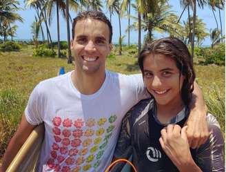 Daniel Cady, ex-marido de Ivete Sangalo, e Marcelo, filho do casal.