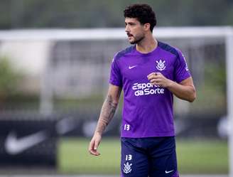 Gustavo Henrique durante treinamento do Corinthians 