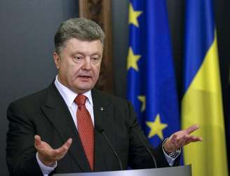 Presidente da Ucrânia, Petro Poroshenko, em Kiev. 27/4/2015