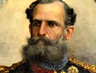 Retrato de Marechal Deodoro da Fonseca, responsável por proclamar a República do Brasil. 