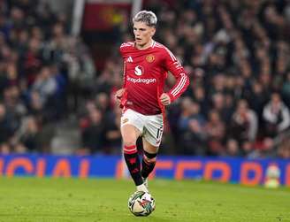 Alejandro Garnacho (Manchester United) durante jogo contra o Leicester City, no dia 30.10.2024 